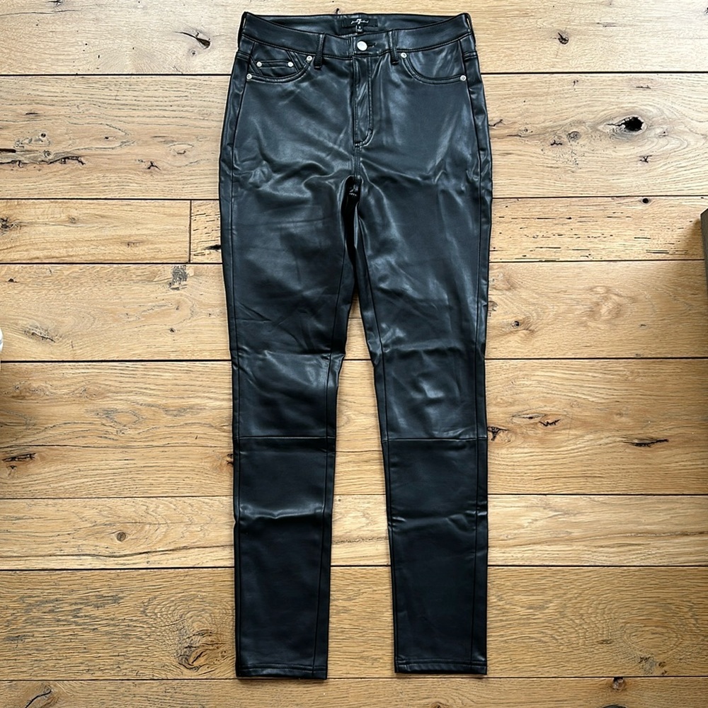 7 for all mankind - pleather pants - never worn - size S